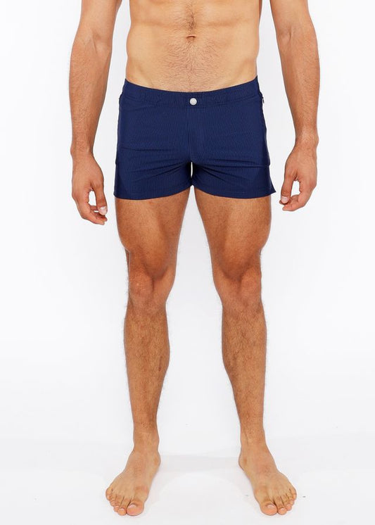 PINSTRIPE SWIM SHORT