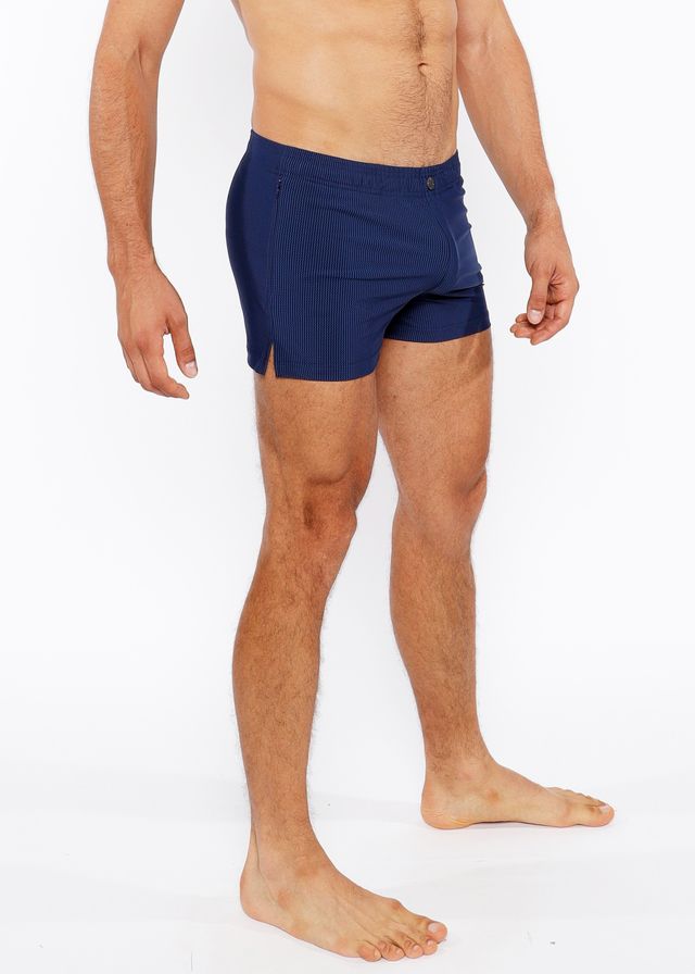 PINSTRIPE SWIM SHORT