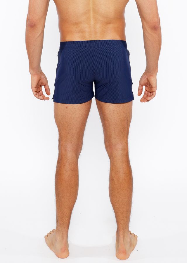 PINSTRIPE SWIM SHORT