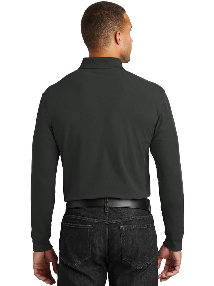 no-logo Port Authority Long Sleeve Core Classic Pique Polo-Regular-Port Authority-Thread Logic