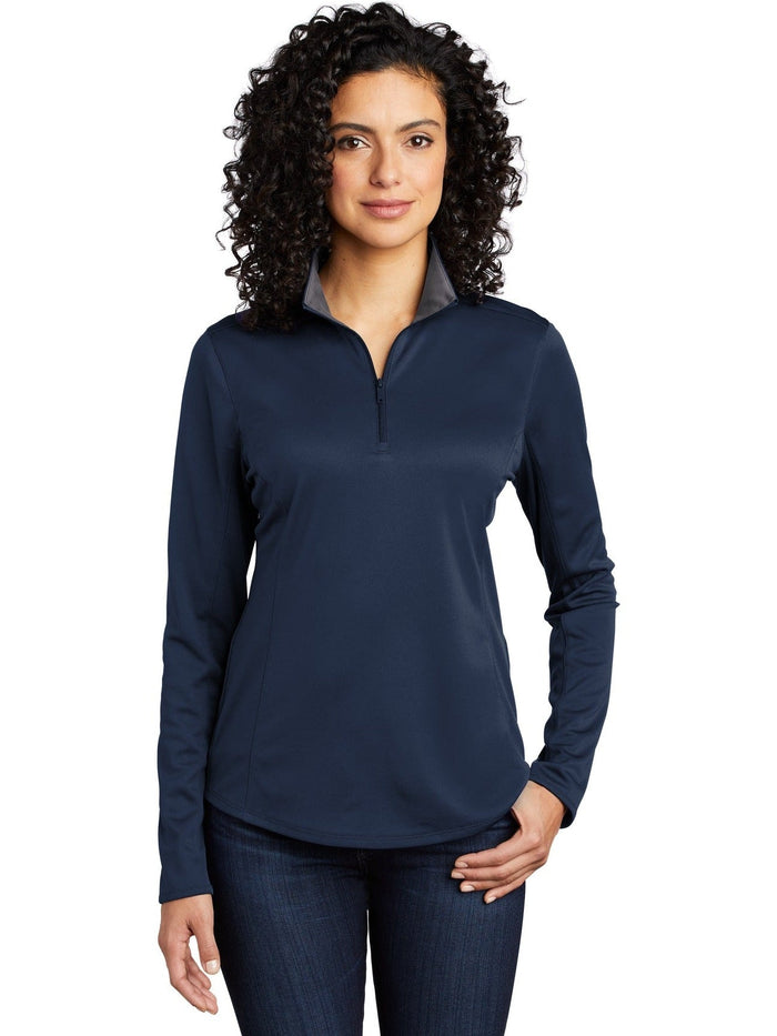 no-logo Port Authority Ladies Silk Touch Performance 1/4-Zip-Regular-Port Authority-Thread Logic