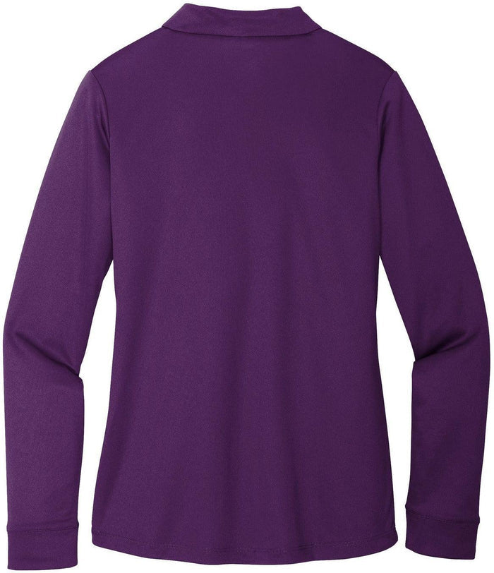no-logo Port Authority Ladies Silk Touch Performance Long Sleeve Polo-Regular-Port Authority-Thread Logic