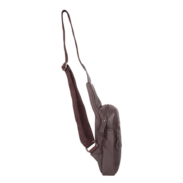 Brown Genuine Leather Fanny Pack for Men and Women for Travel and Everyday Use-side view