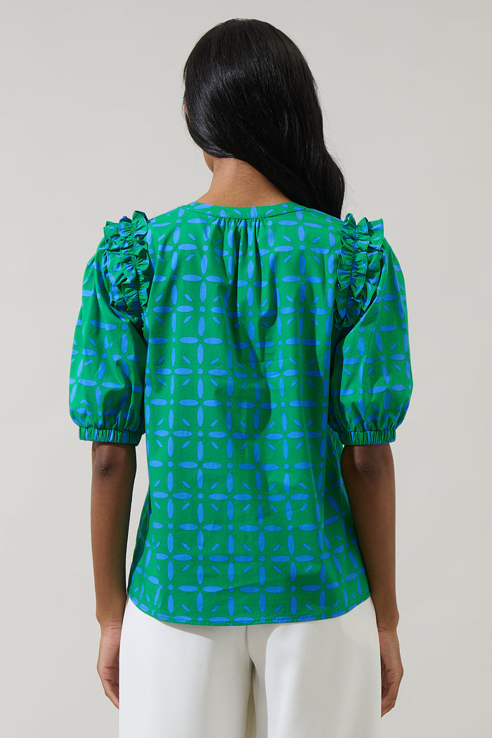 Prism Play Hazel Noche Tie Neck Blouse