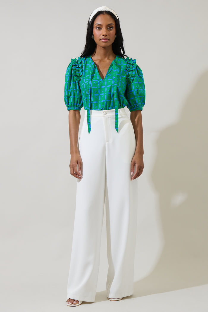 Prism Play Hazel Noche Tie Neck Blouse