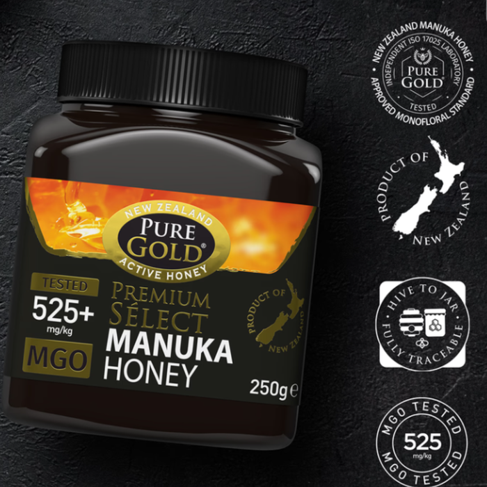 Pure Gold Premium Select Manuka Honey MGO 525+ 250g