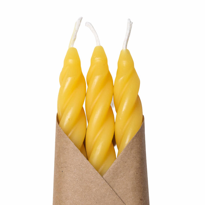 Pure Spiral Beeswax Candles - Set of 3