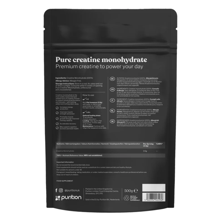 Purition Creatine Monohydrate 500g