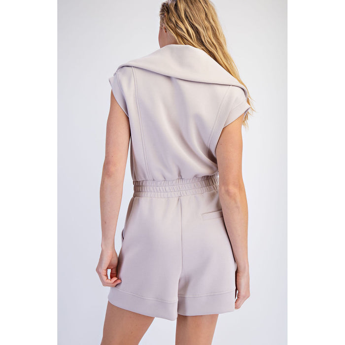 Rae Mode - Modal Scuba, Sleeveless Romper 5102 - Mocha Cream