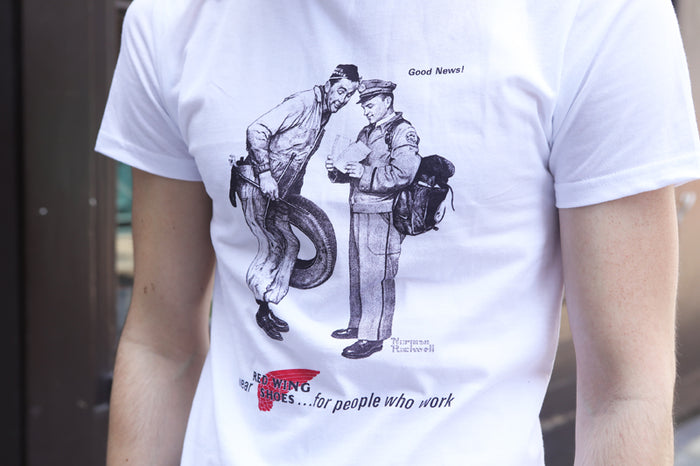 Red Wing T Shirt Norman Rockwell illustration from 1966