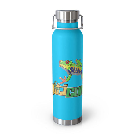 Repticon Copper Vacuum Insulated Bottle, 22oz w/ Red-Eyed Tree Frog