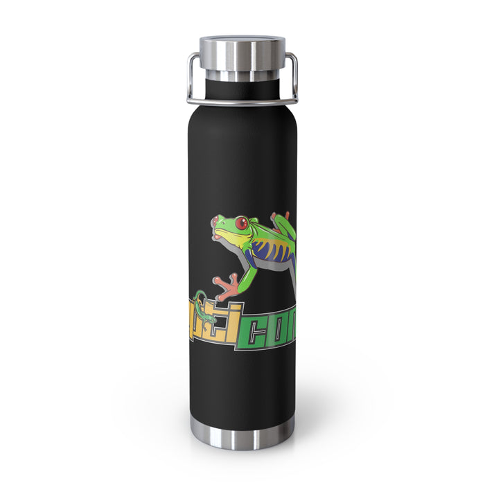Repticon Copper Vacuum Insulated Bottle, 22oz w/ Red-Eyed Tree Frog