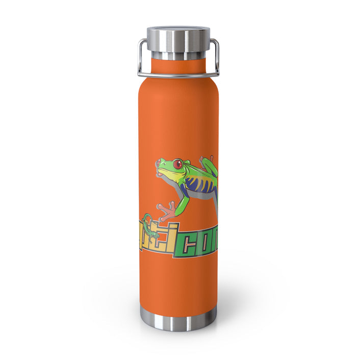 Repticon Copper Vacuum Insulated Bottle, 22oz w/ Red-Eyed Tree Frog