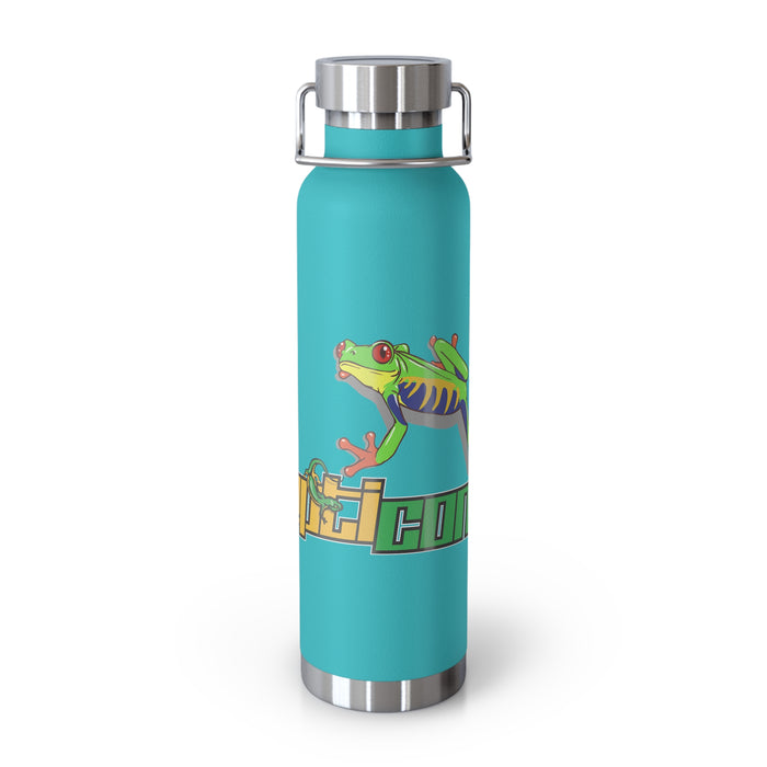 Repticon Copper Vacuum Insulated Bottle, 22oz w/ Red-Eyed Tree Frog
