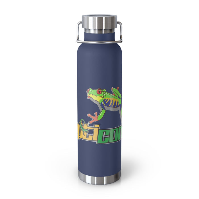 Repticon Copper Vacuum Insulated Bottle, 22oz w/ Red-Eyed Tree Frog