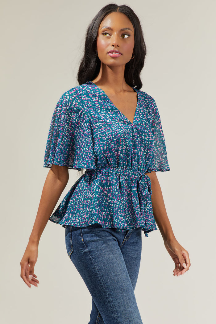 Riley Floral Peplum Blouse