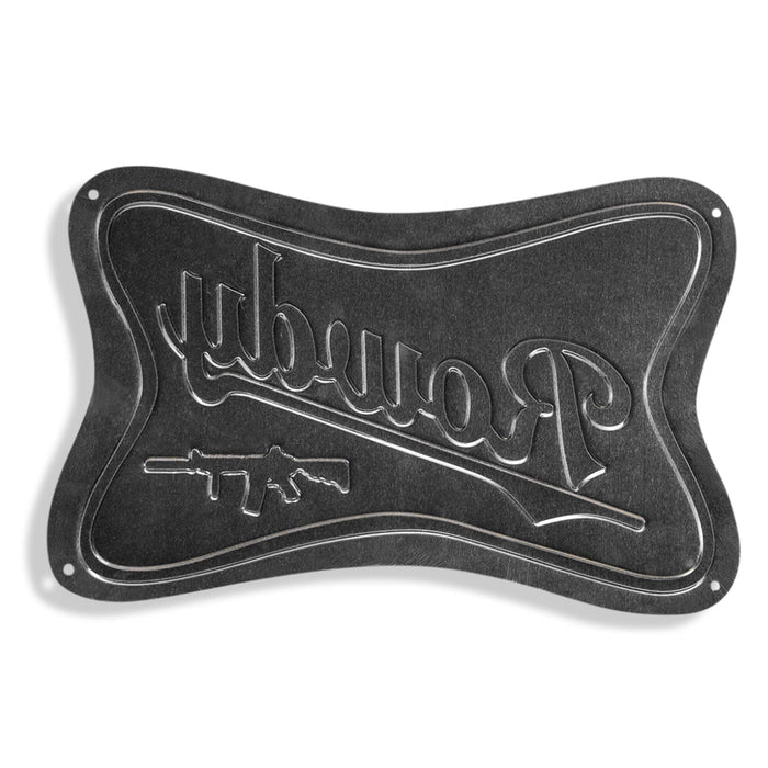 Rowdy Wall Mounting Metal Sign