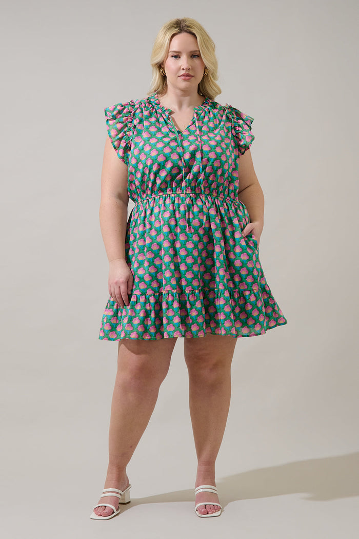 Sardy Mini Dress Gercy Abstract Curve