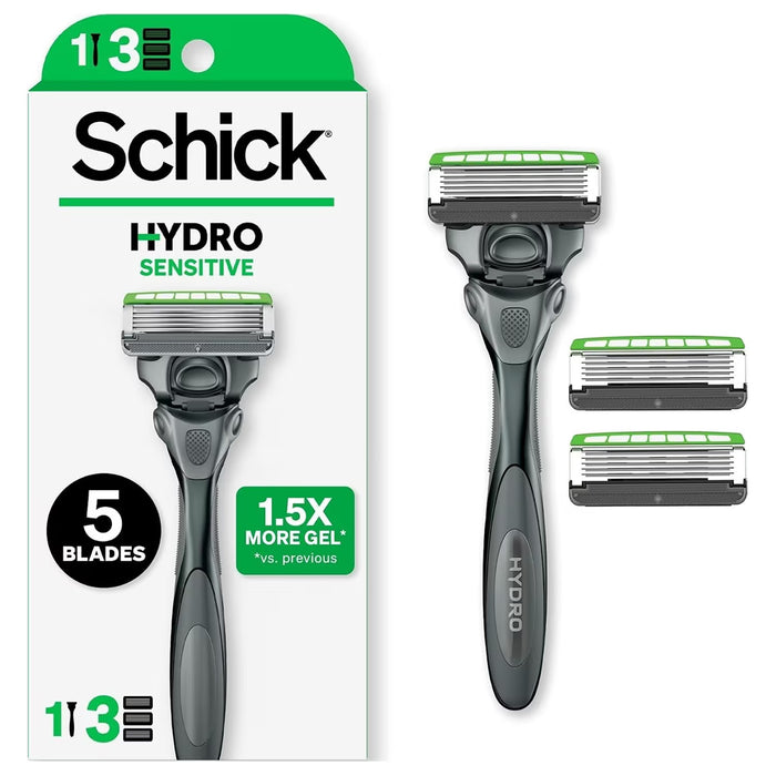 Schick Hydro 5 Sensitive Razor Kit with 3 Refills - 12 Pack