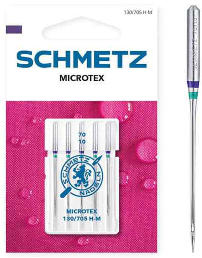 Schmetz Sewing Machine Needles - Microtex/Sharps - Fine Fabric 70/10
