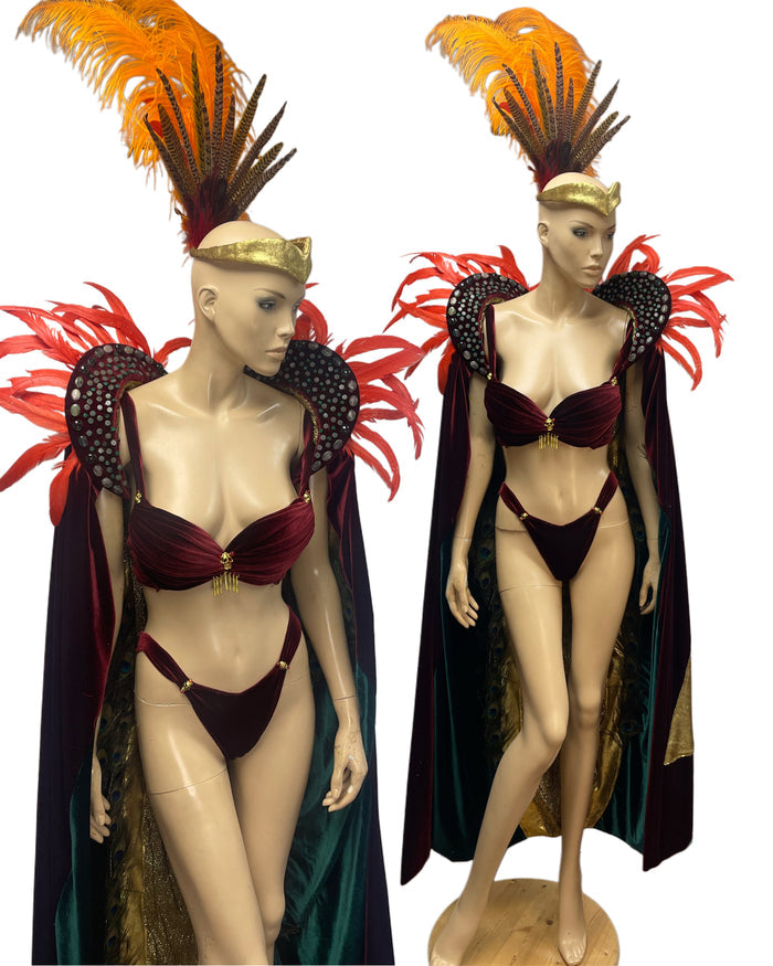 Serpent Queen Vampire Dancer Handmade Cosplay Rave Bra Set