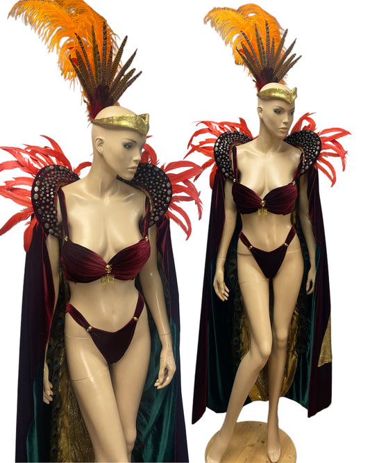 Serpent Queen Vampire Dancer Handmade Cosplay Rave Bra Set