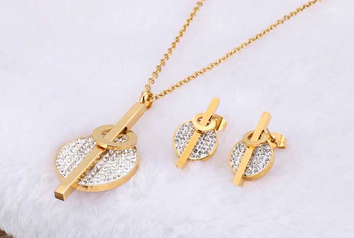SET567 - Stainless steel Two Piece Jewellery Set