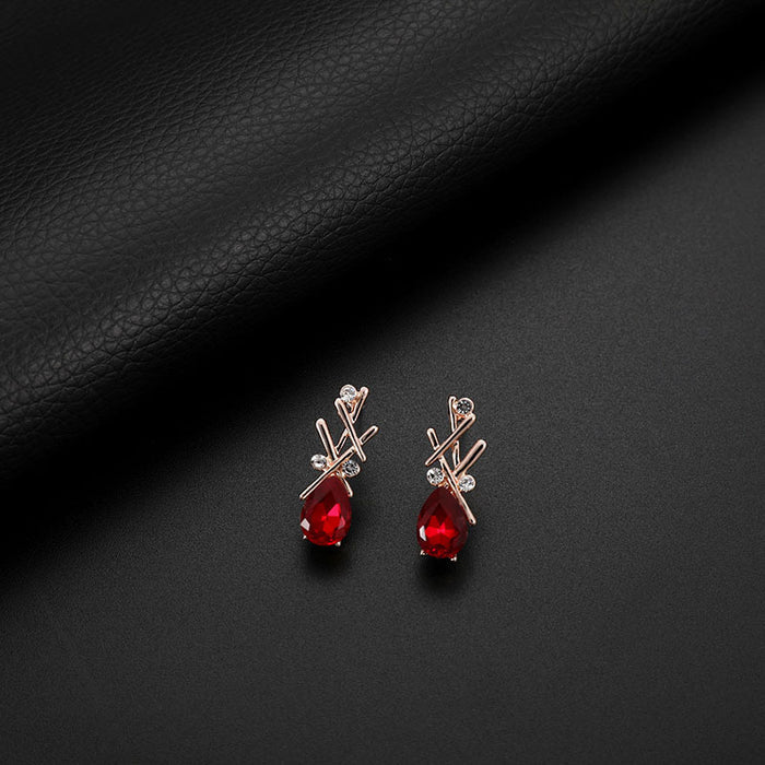 SET600 - Red Droplet Jewellery Set
