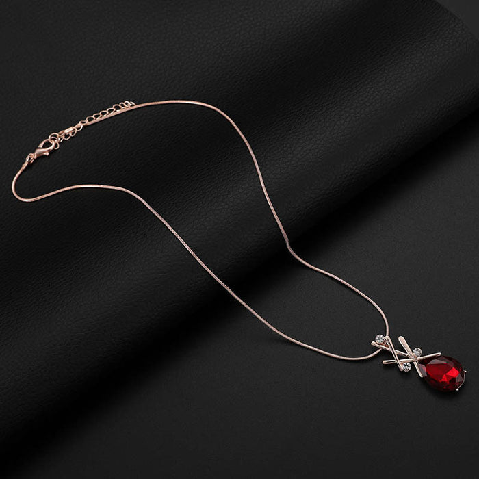 SET600 - Red Droplet Jewellery Set