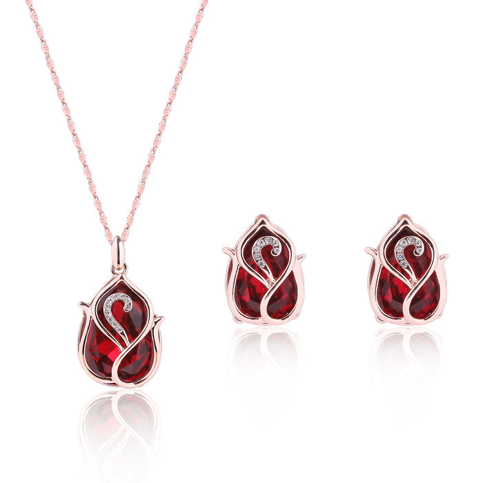 SET601 - Red Rose Jewellery Set