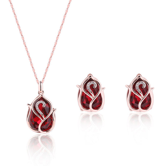SET601 - Red Rose Jewellery Set