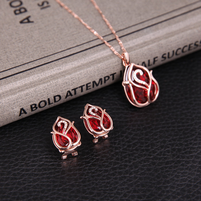 SET601 - Red Rose Jewellery Set