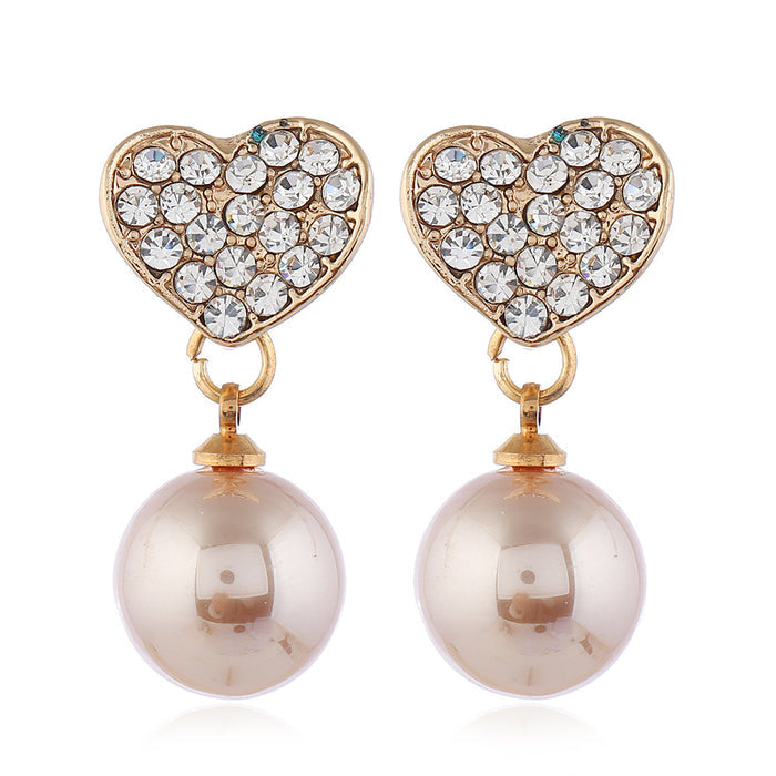 SET607 - Elegant Pearl Heart Jewellery Set