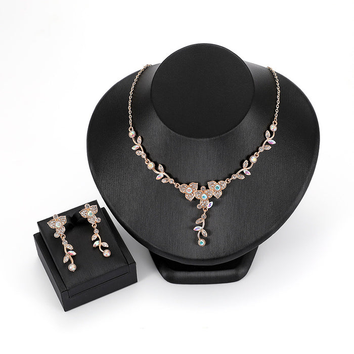 SET609 - Three Flower Leaf New Jewellery Set