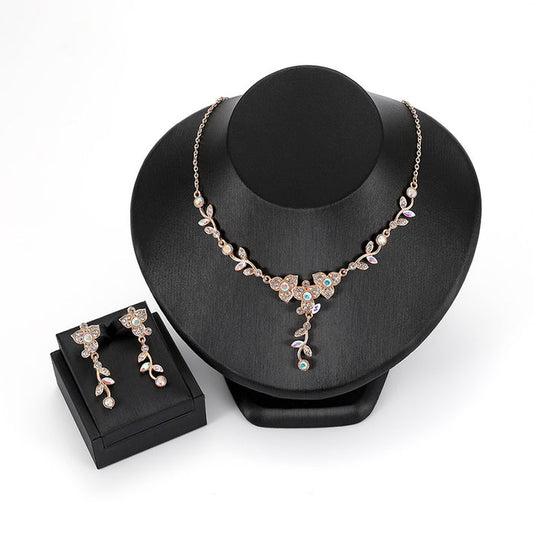 SET609 - Three Flower Leaf New Jewellery Set