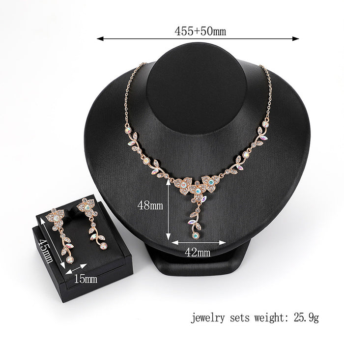 SET609 - Three Flower Leaf New Jewellery Set