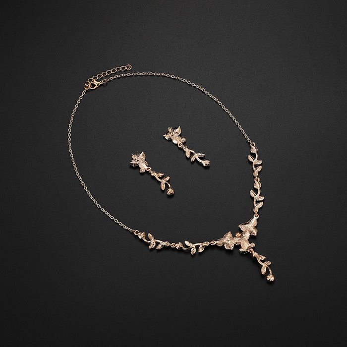 SET609 - Three Flower Leaf New Jewellery Set