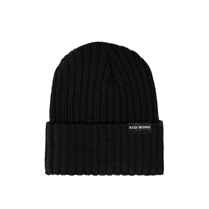 Shaniko Wool Knit Rib Beanie in Black 97483