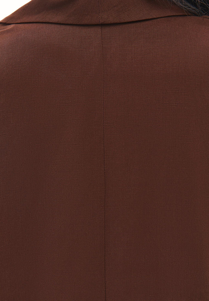 Shawl Collar Kimono - CHICORY COFFEE