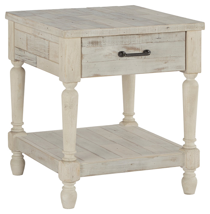 Shawnalore T782-3 Whitewash Rectangular End Table