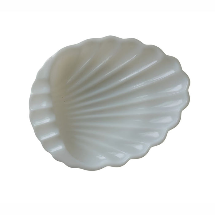 Shell Milk Glass Dish