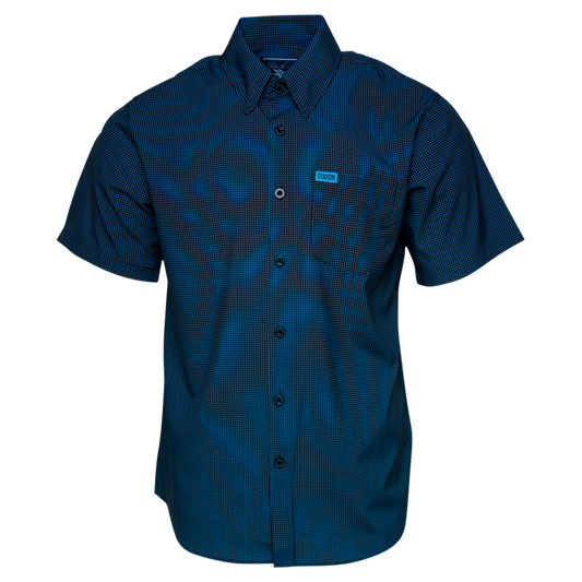 Simple Mind Party Shirt - Black & Cyan