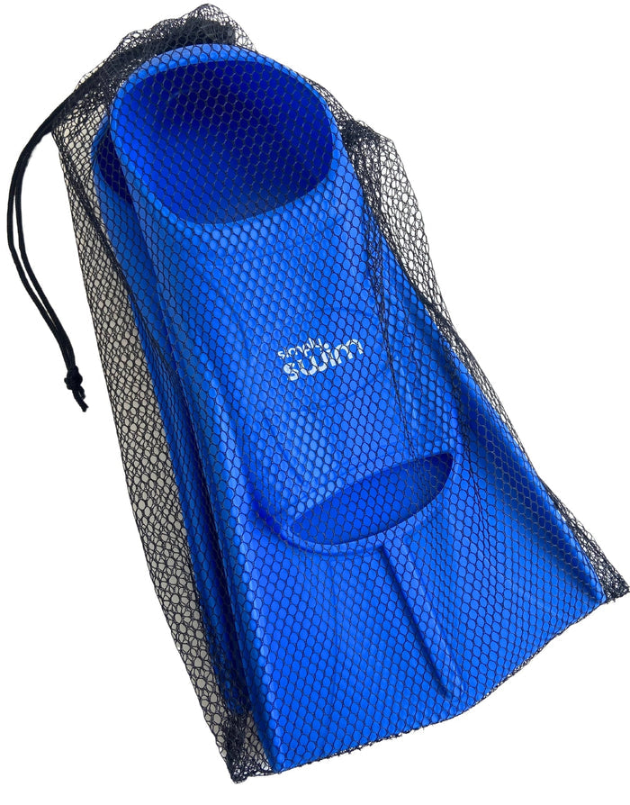 Blue Simply Swim Training Fins with mesh bag for swim training
