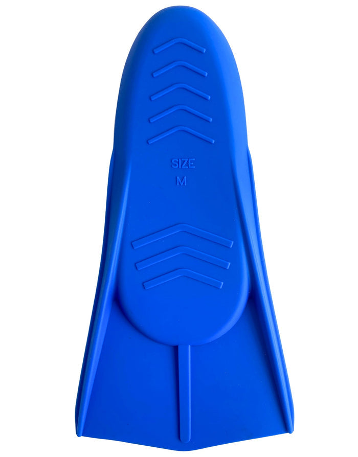 Blue Simply Swim training fins size M with textured grip