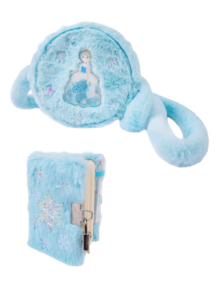 Sisters Forever Furry Purse and Journal 2pc Bundle