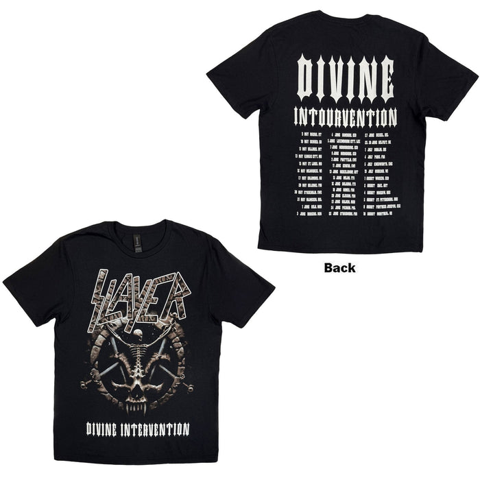 SLAYER - DIVINE INTERVENTION 2014 DATES - T-Shirt Black (Back Print)