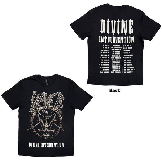 SLAYER - DIVINE INTERVENTION 2014 DATES - T-Shirt Black (Back Print)