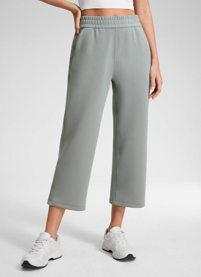 CRZ YOGA Women's SoftAura Casual High Rise Pocket Sweatpant 24" Sterling