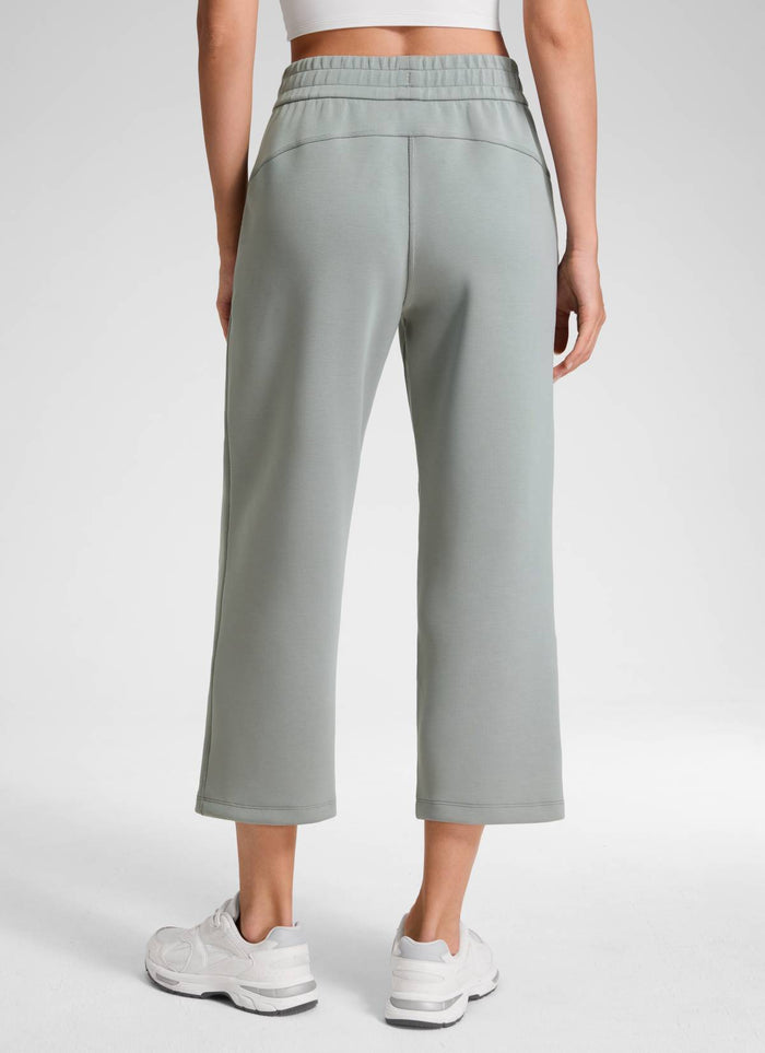 CRZ YOGA Women's SoftAura Casual High Rise Pocket Sweatpant 24" Sterling