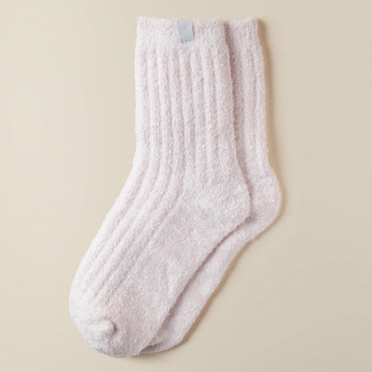Softies - Marshmallow Crew Socks - Heather Blush Pink